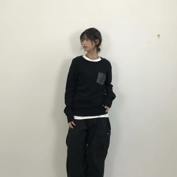 Bluegill Pocket Detail Knit Sweater