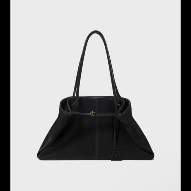 로우클래식 하리콧 블랙 스웨이드 숄더백