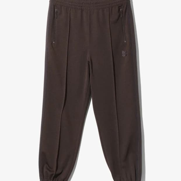 니들스 지퍼 트랙 팬츠 폴리 스무스 다크 브라운