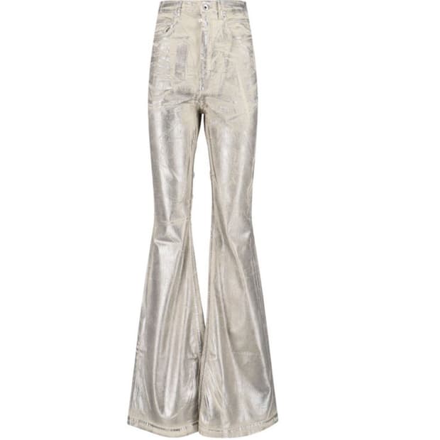 릭오웬스 실버왁스 코팅 볼란 팬츠