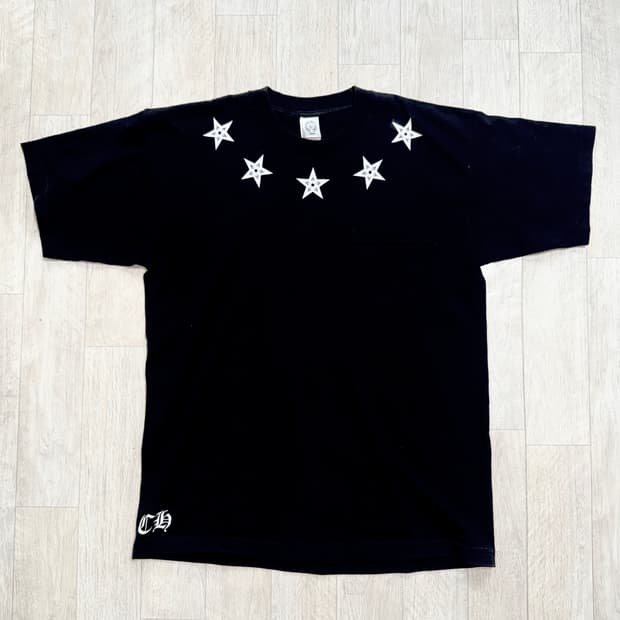 급처) 크롬하츠 스타 프린팅 티셔츠L