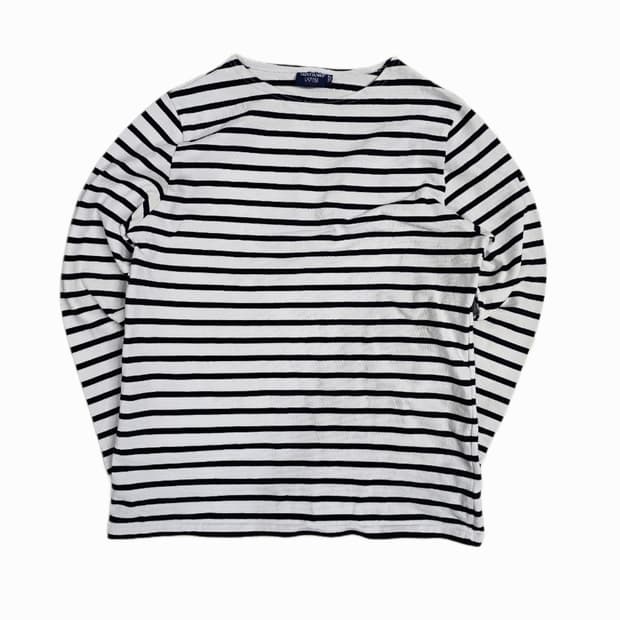 [M] 세인트제임스 밍콰이어 네이비 스트라이프 긴팔 티셔츠