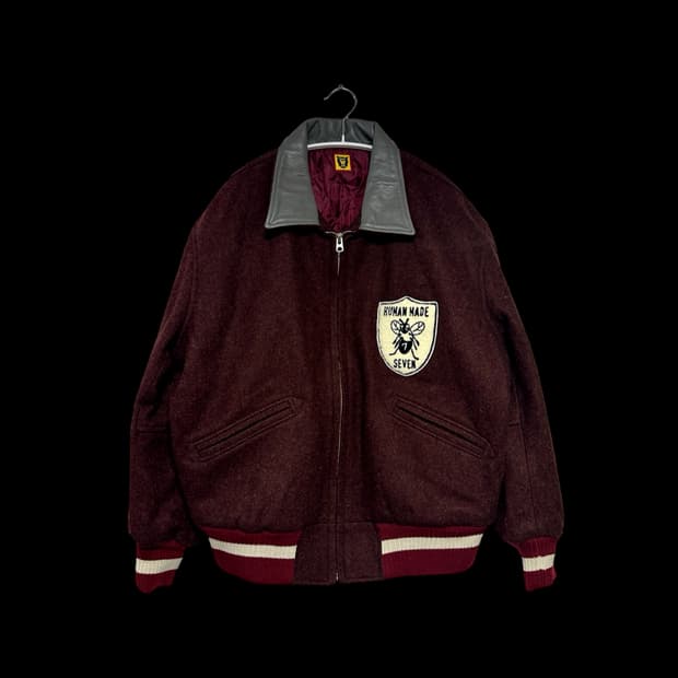 휴먼 메이드 스튜디오 세븐 콜라보 바시티 자켓