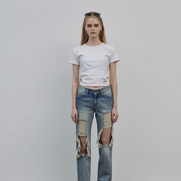보헤미안서울 distressed denim pants