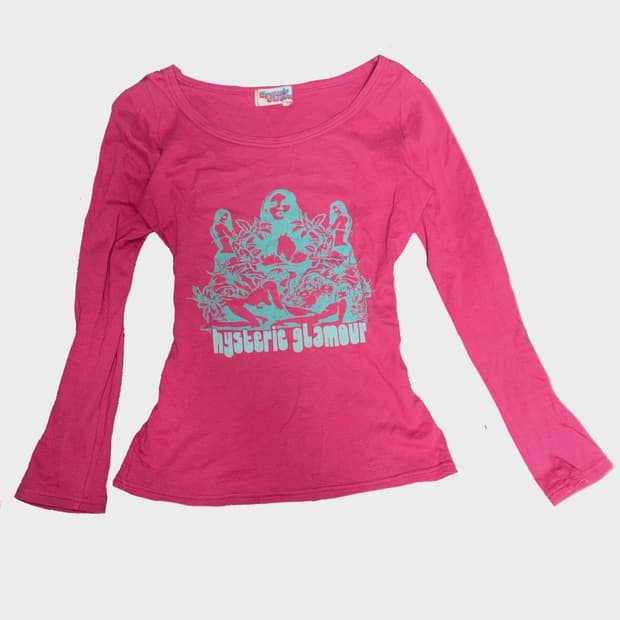 히스테릭글래머 핑크 롱슬리브