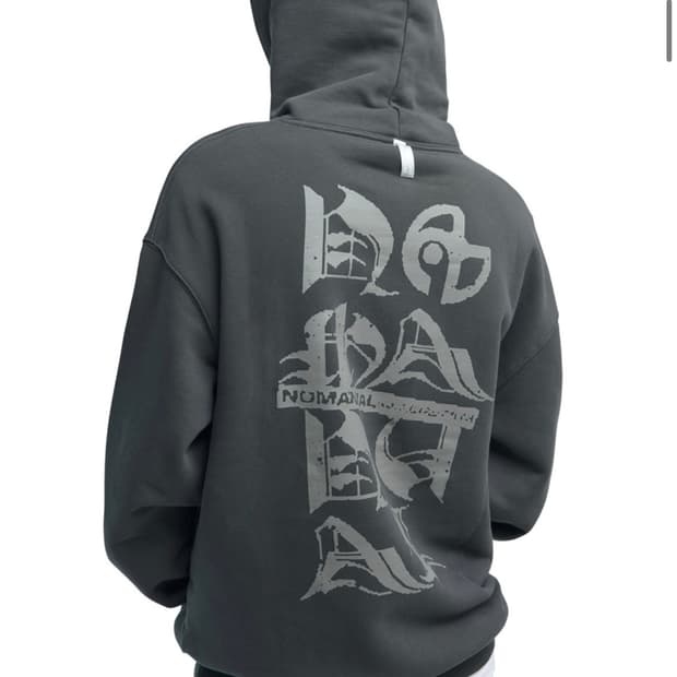 (L) 노매뉴얼 BLACK LETTER HOODIE 후드티 판매