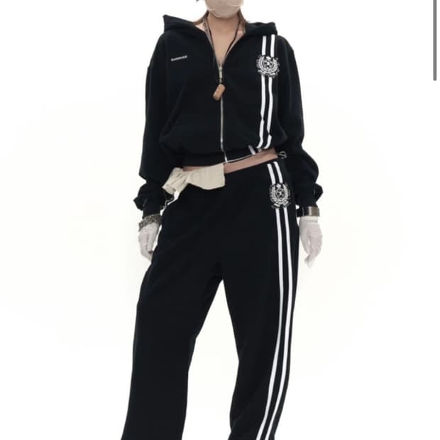 604service 스쿨 로고 트랙팬츠 