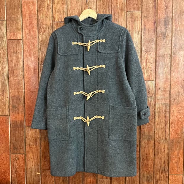 japan vintage 울 더플 롱 코트