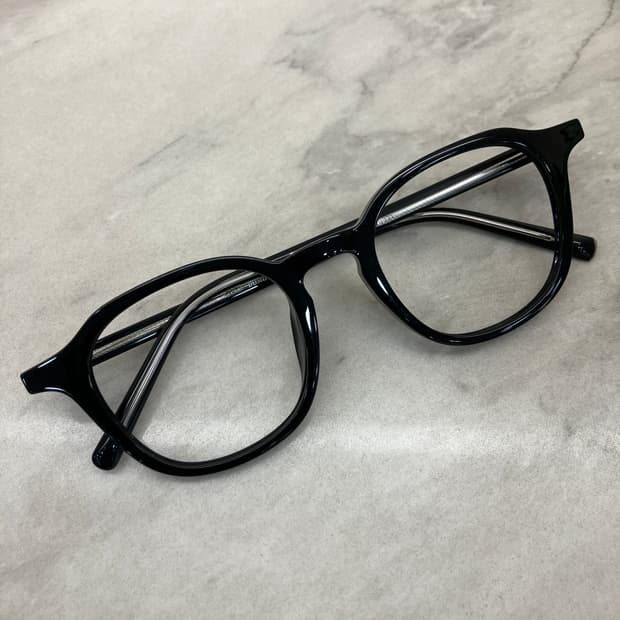B89 DMN 유광 블랙 웰링턴 뿔테 안경122