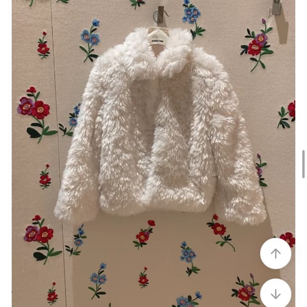 퍼자켓 화이트 지브 퍼 털자켓 아이보리