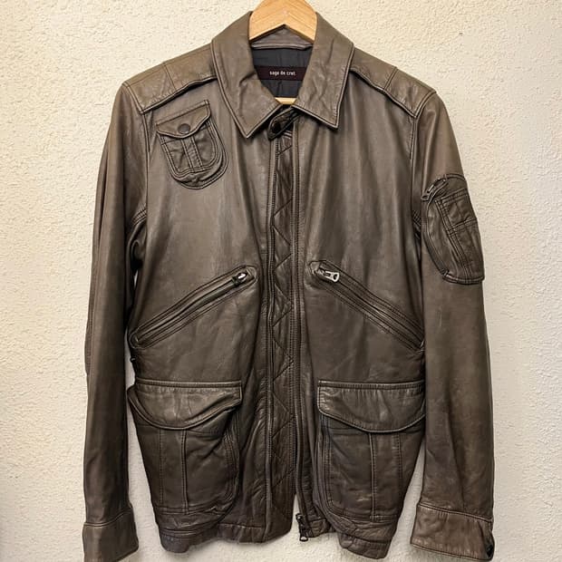 사쥬 드 크레 코도반 가죽자켓