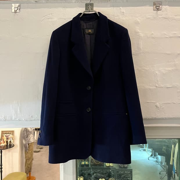Aigner 울 블레이저 네이비 42