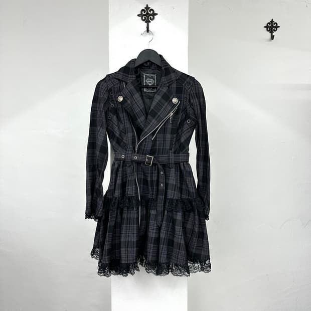 Alogonquins tartan lace dress