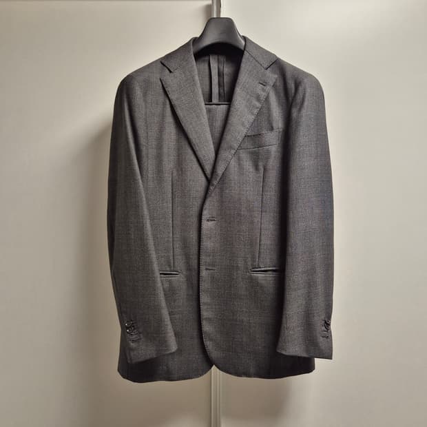 링자켓 블랙라벨 / pow 울 차콜 수트 / 48, 48