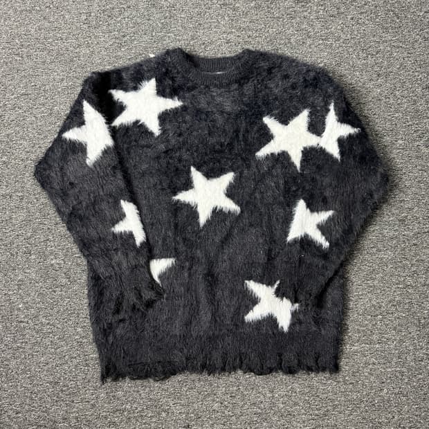 빈티지 스타 데미지 니트