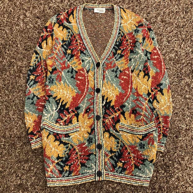 미쏘니 멀티컬러 패턴 가디건