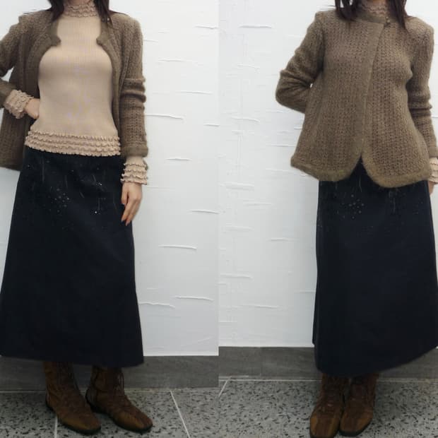 Two button mohair cardign