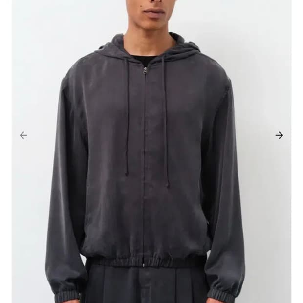 M사이즈)아모멘토 큐프로 후드집업 차콜