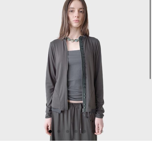 Paired Button Zip Up (Mocha)