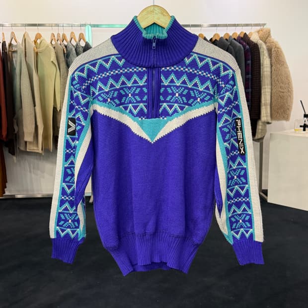 [M] PHENIX 1952 오슬로 올림픽 하프집업 니트 