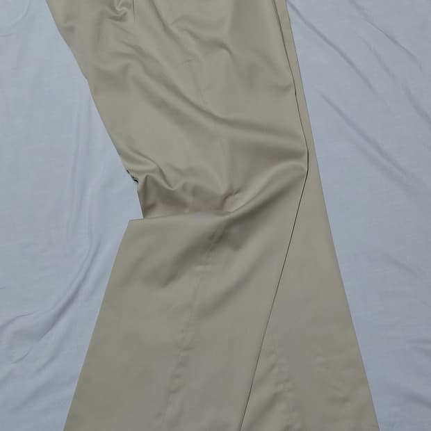 [빅사이즈/103] Fade Luman 투턱 와이드 치노 팬츠 베이지