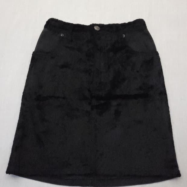 FENDI 블랙 벨벳 미니스커트 m