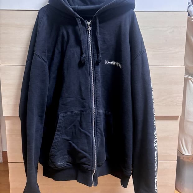 크롬하츠 스크롤라벨 헤비웨이트 후드집업