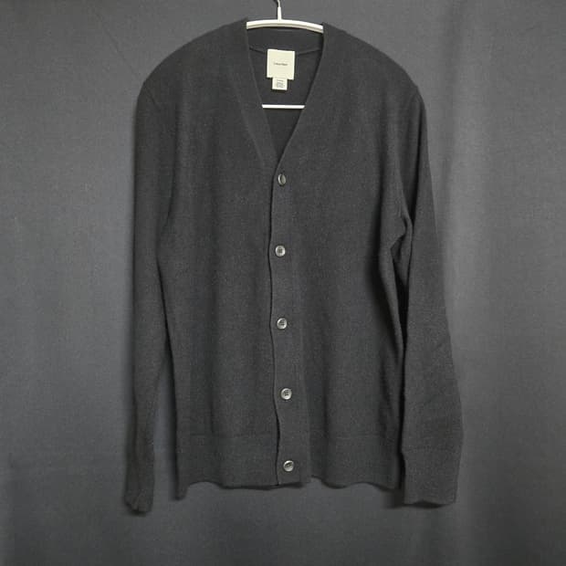 캘빈클라인 유니섹스 롱슬리브 캐시미어100 가디건 블랙(XS사이즈)