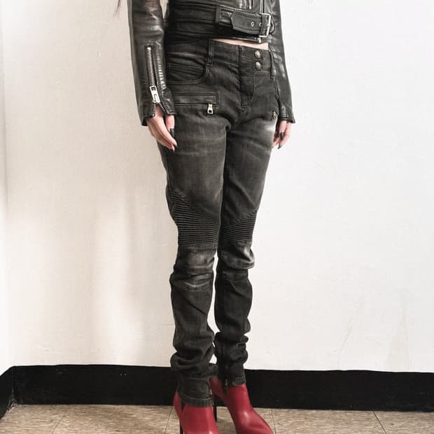 발망 10SS 데카르넹 로우라이즈 워시드 바이커데님