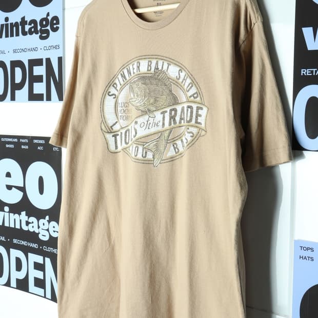 (XL-3XL) 브랜드빈티지 반팔 티셔츠 USA 카멜 피쉬-H30065
