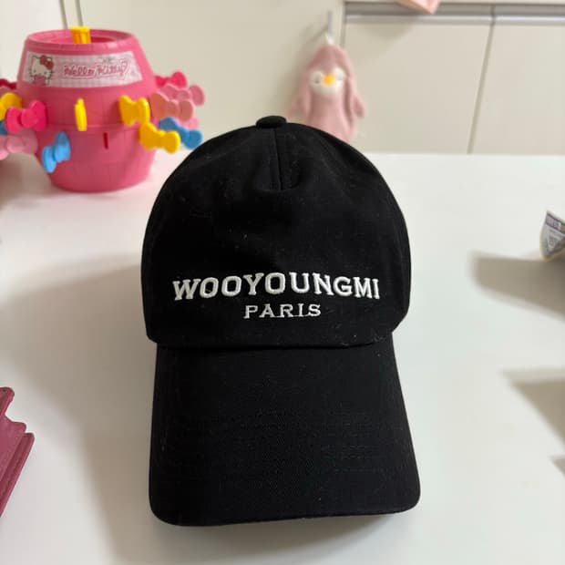 우영미 볼캡 모자 블랙