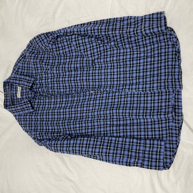 [48] 아워레가시 어보브 셔츠 켄트럴 체크 블루