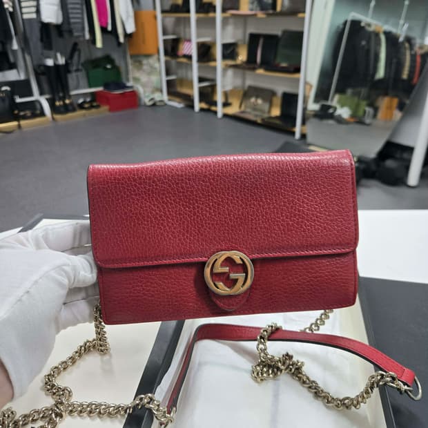 [A급컨디션] 구찌 인터로킹 숄더백