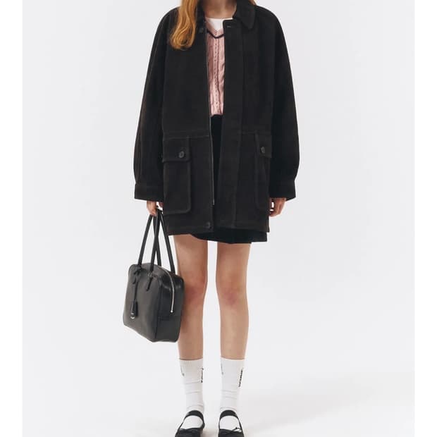 DUNST. 던스트 UNISEX LILY SUEDE HALF JACKET