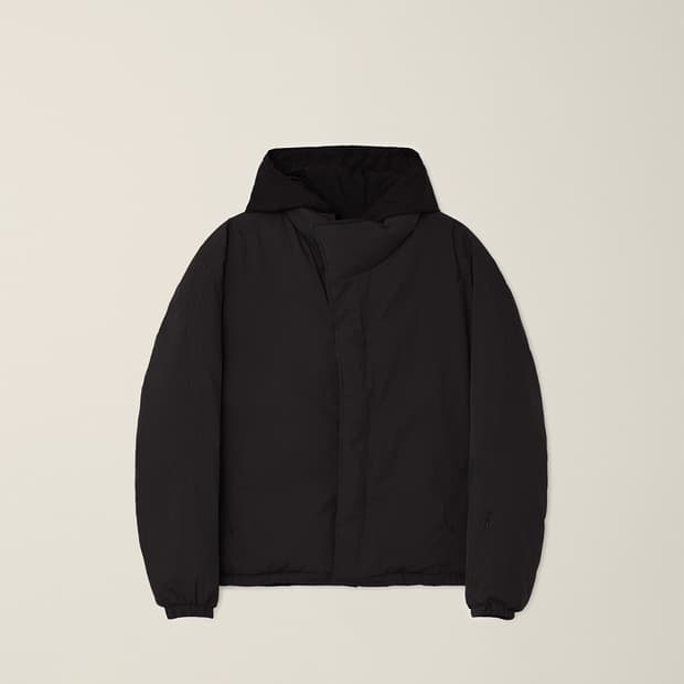 SHRUNKEN PUFFER DOWN PARKA BLACK