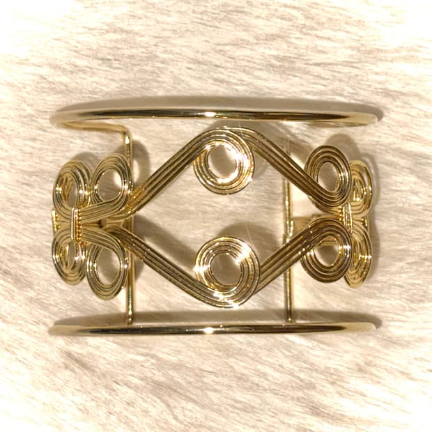 일본 헤이세이 갸루 골드 엔틱 뱅글 팔찌