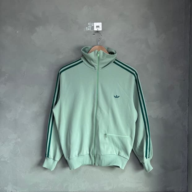 아디다스 80s 서독 파이어버드 져지 트랙탑 말차 피스타치오 