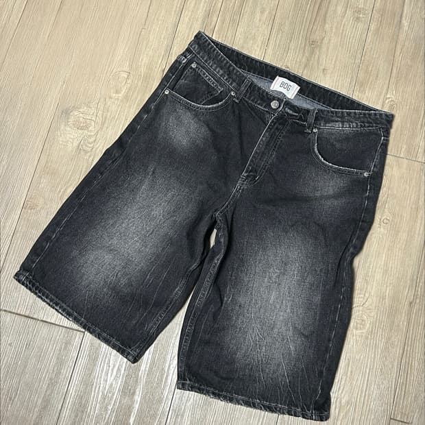 Skatershorts black denim