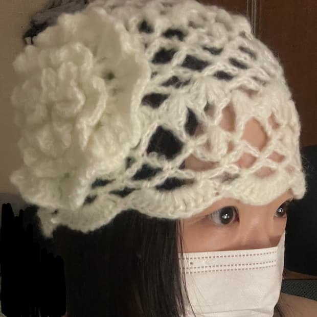 일본 모리걸 뜨개 비니