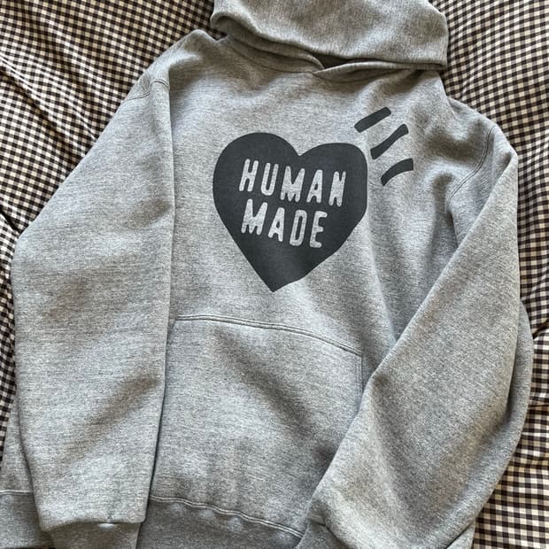 휴먼메이드 / 하트로고 후드 그레이 / XXL