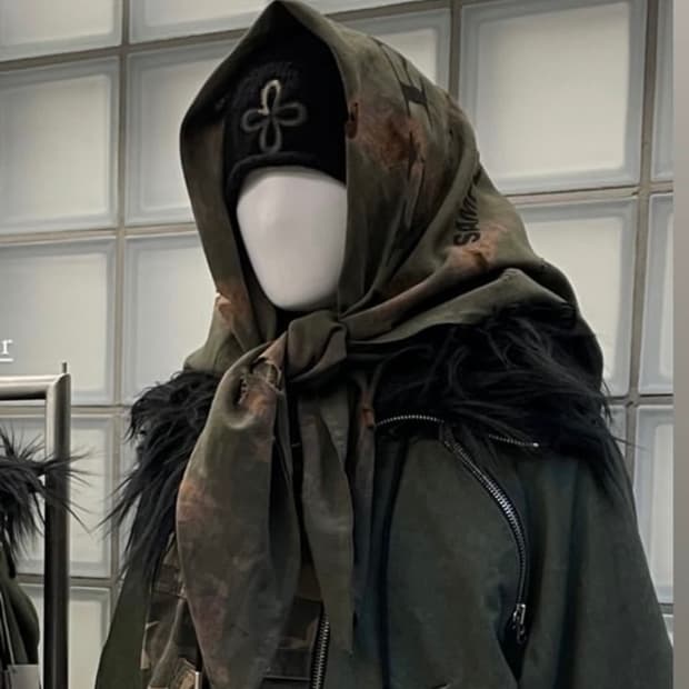 써저리 한정판 카모 스카프