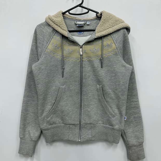 아디다스 노르딕 양털 그레이 후드집업 