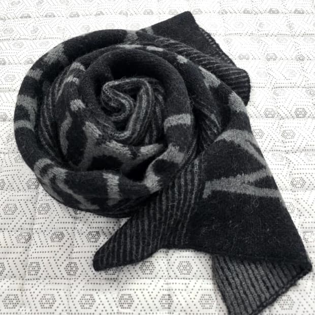 마뗑킴 마땡킴 블랙/회색 머플러