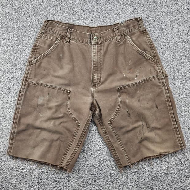 칼하트 덕캔버스 더블니 카펜터 쇼츠 반바지 (36") / 11885