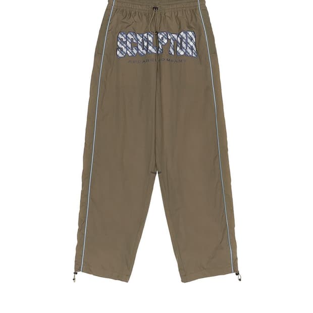 스컬프터 M 체크 바시티 트랙 팬츠 카키 
