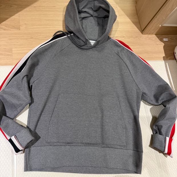 톰브라운 인터락스트라이프 후드티셔츠