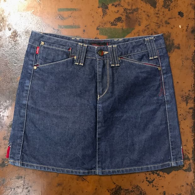 리바이스 엔지니어드 진 진청 데님 스커트 허리 30 사이즈 