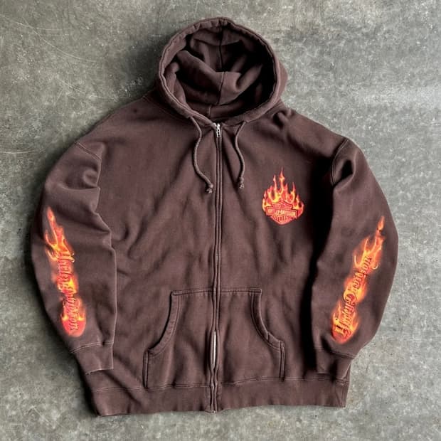 90s Vintage Harley Davidson Zip up