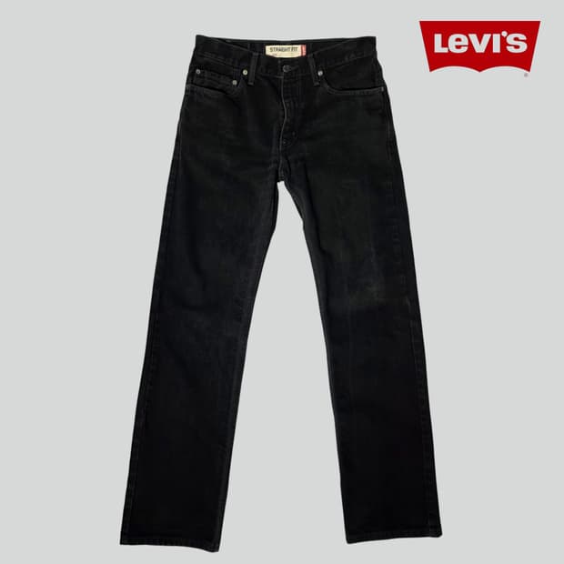 [W31L32]리바이스 505 스트레이트핏 블랙 데님 팬츠