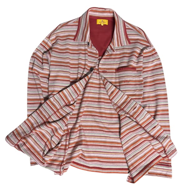 ETRO 스트라이프 코튼 셔츠